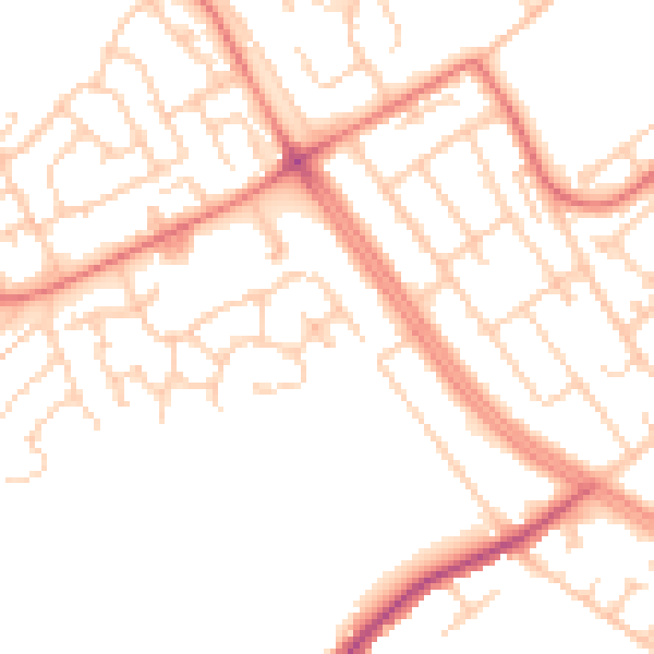 Daytime road noise heatmap for L12 4ZG