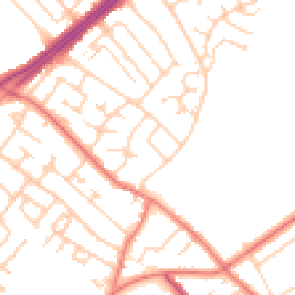 Daytime road noise heatmap for L12 5EJ
