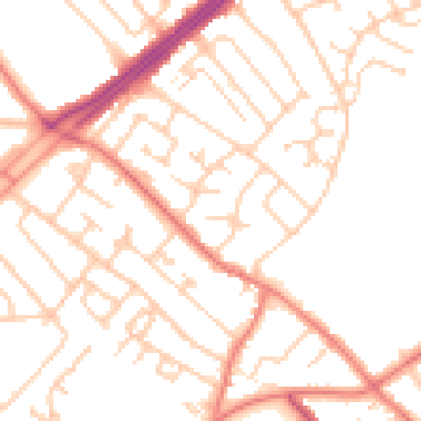 Daytime road noise heatmap for L12 5ER