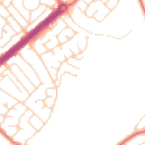 Daytime road noise heatmap for L12 5FB