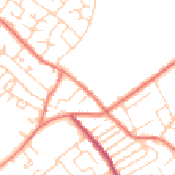 Daytime road noise heatmap for L12 5HG