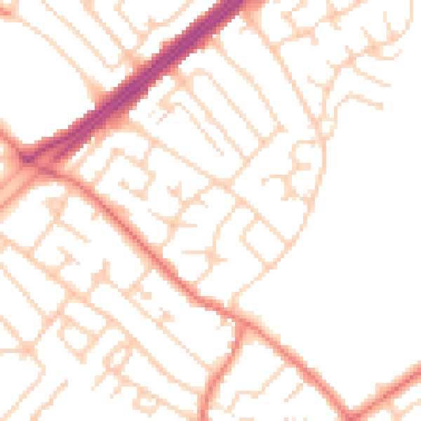 Daytime road noise heatmap for L12 5JA