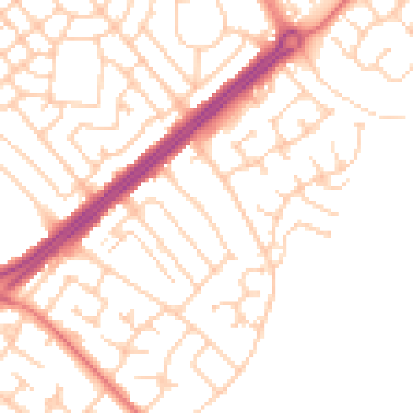 Daytime road noise heatmap for L12 5JL