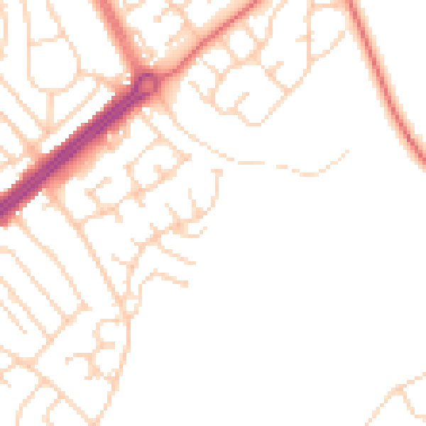 Daytime road noise heatmap for L12 5JP