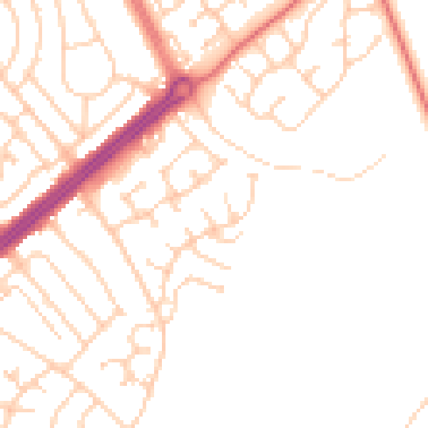 Daytime road noise heatmap for L12 5JU