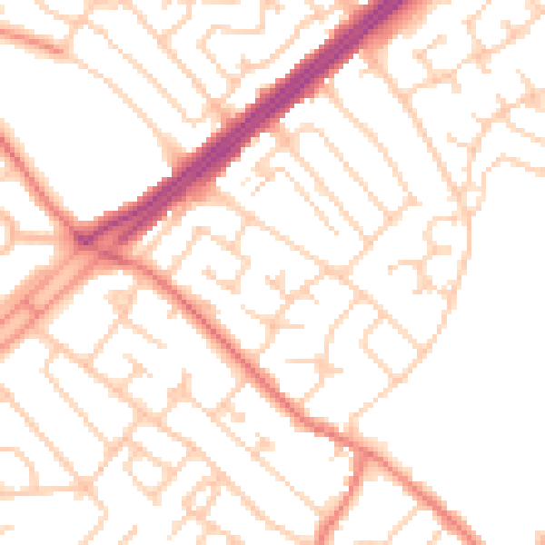 Daytime road noise heatmap for L12 5LB