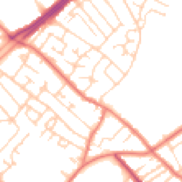 Daytime road noise heatmap for L12 5LD