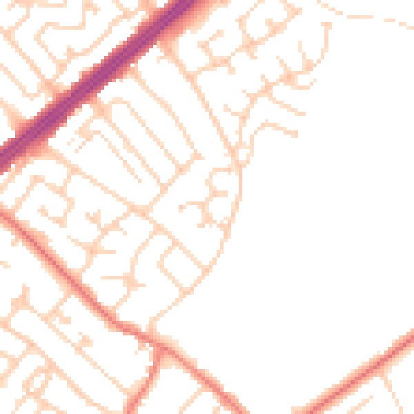 Daytime road noise heatmap for L12 5LS