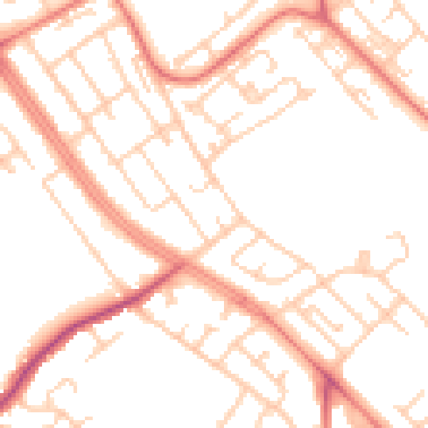 Daytime road noise heatmap for L12 6AB
