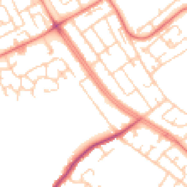 Daytime road noise heatmap for L12 6QA