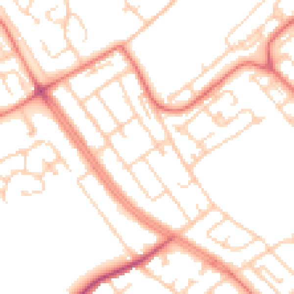 Daytime road noise heatmap for L12 6QR