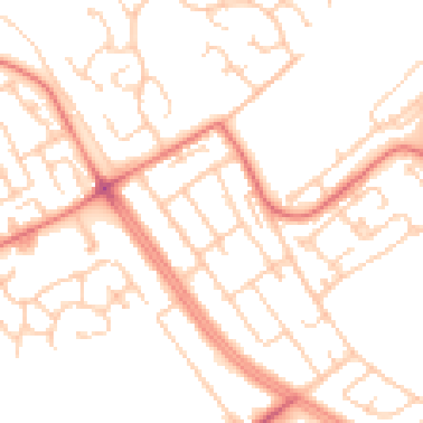 Daytime road noise heatmap for L12 6RD