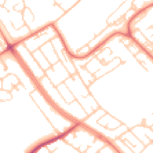 Daytime road noise heatmap for L12 6RN