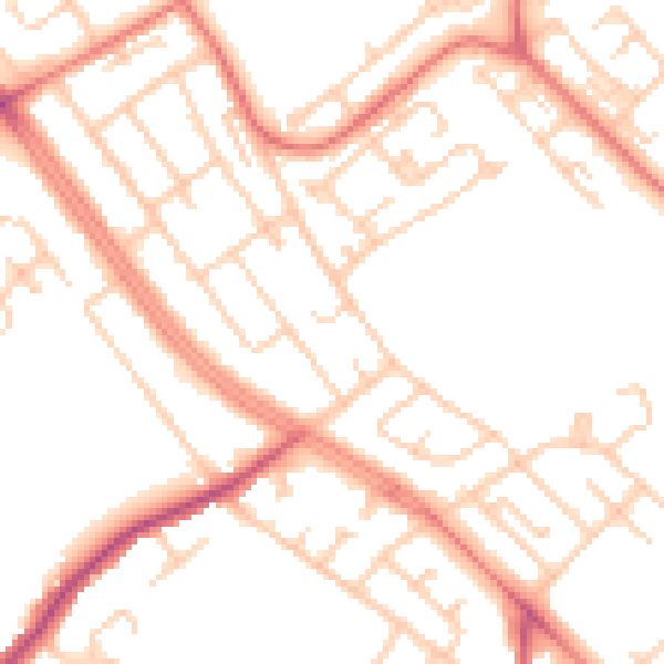 Daytime road noise heatmap for L12 6RP