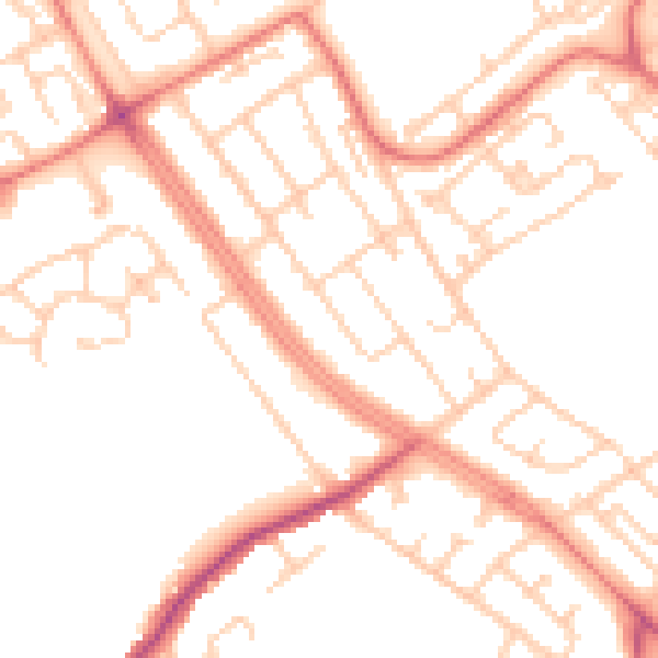 Daytime road noise heatmap for L12 6RR