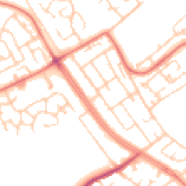 Daytime road noise heatmap for L12 6RY