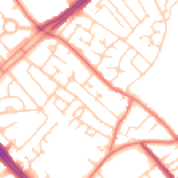 Daytime road noise heatmap for L12 7JH