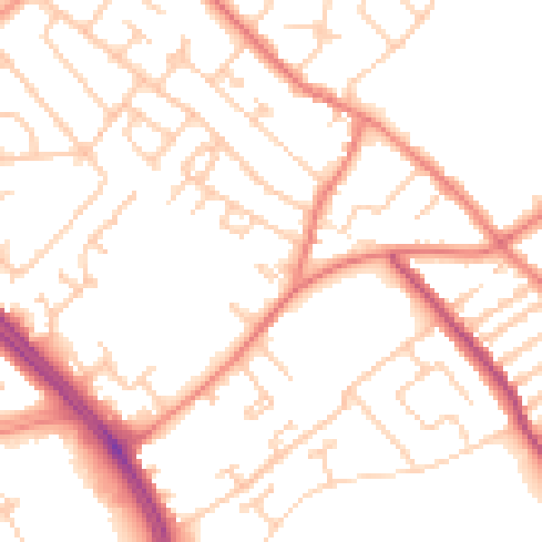 Daytime road noise heatmap for L12 7LG