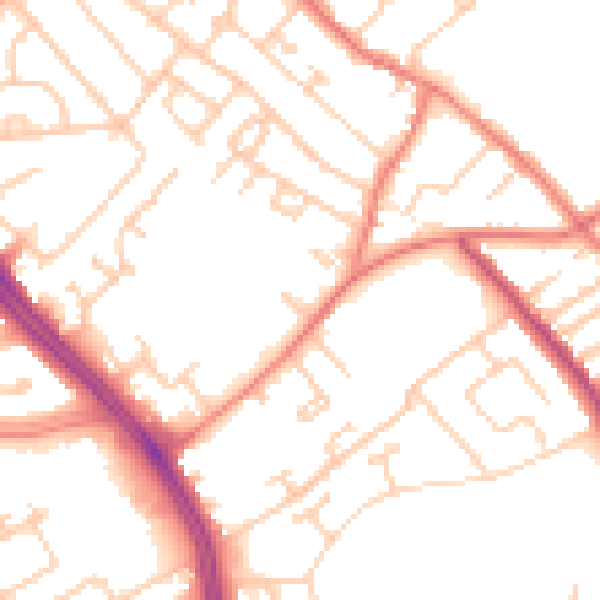 Daytime road noise heatmap for L12 7LH