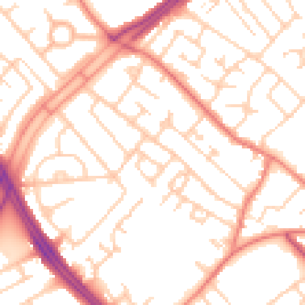 Daytime road noise heatmap for L12 7LL
