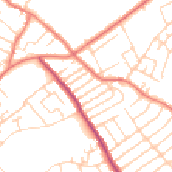 Daytime road noise heatmap for L12 8QH