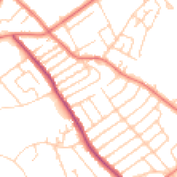 Daytime road noise heatmap for L12 8QT