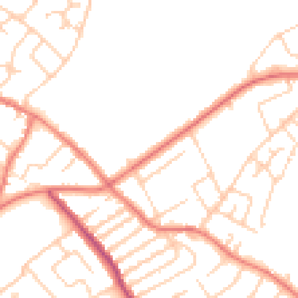 Daytime road noise heatmap for L12 8RL