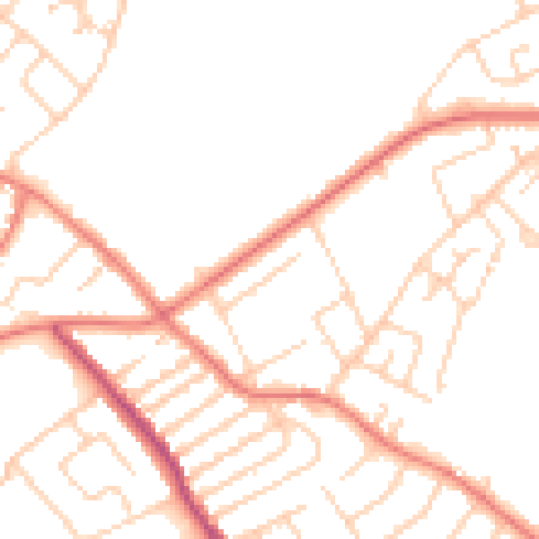 Daytime road noise heatmap for L12 8RR