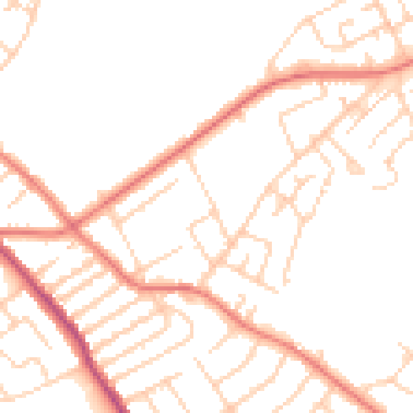 Daytime road noise heatmap for L12 8RS