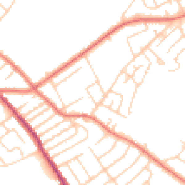 Daytime road noise heatmap for L12 8RT