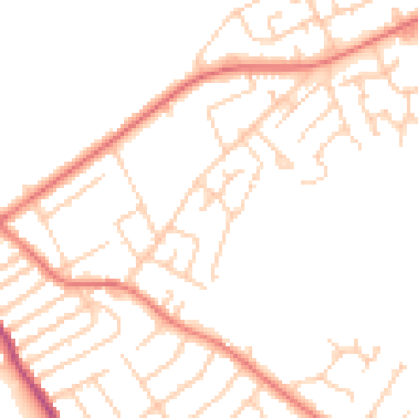 Daytime road noise heatmap for L12 8RX