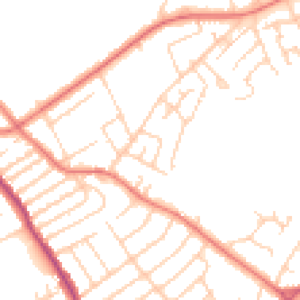 Daytime road noise heatmap for L12 8RY
