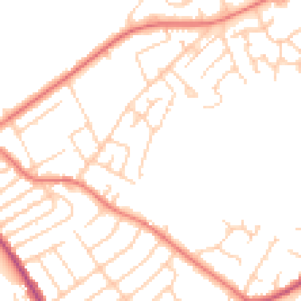 Daytime road noise heatmap for L12 8SR