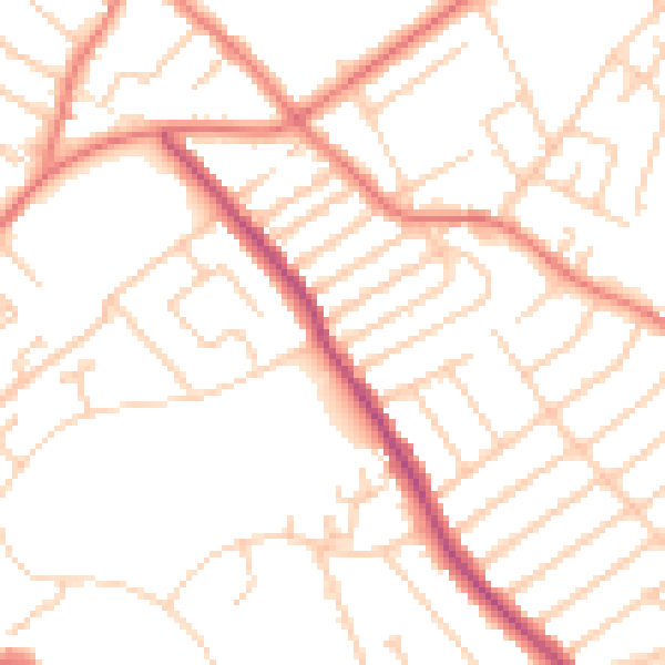 Daytime road noise heatmap for L12 8SU