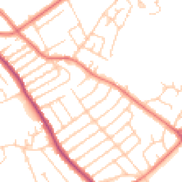 Daytime road noise heatmap for L12 9EA