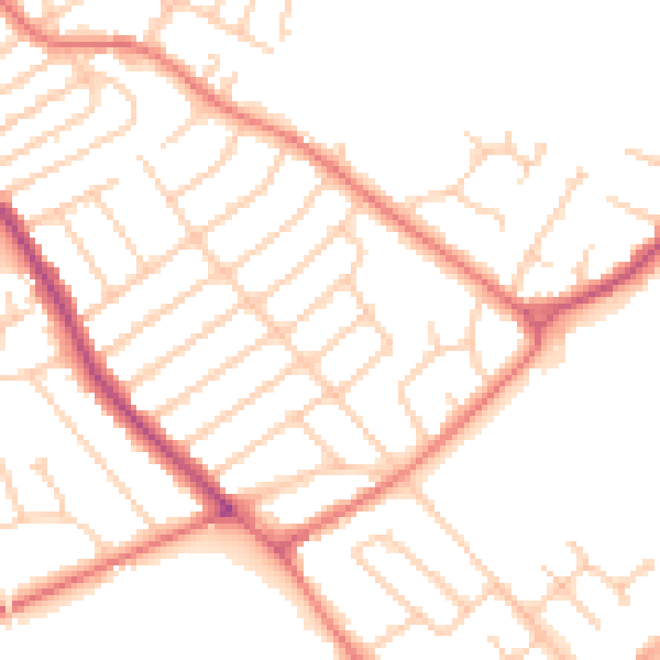 Daytime road noise heatmap for L12 9ER