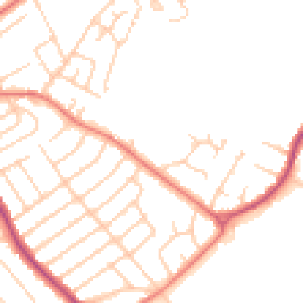 Daytime road noise heatmap for L12 9JL