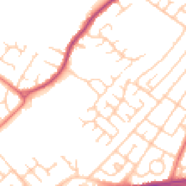 Daytime road noise heatmap for L12 9JR