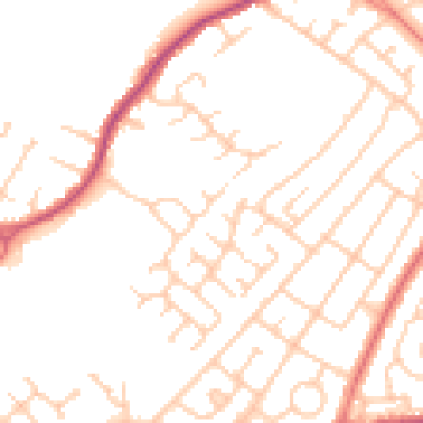 Daytime road noise heatmap for L12 9JT