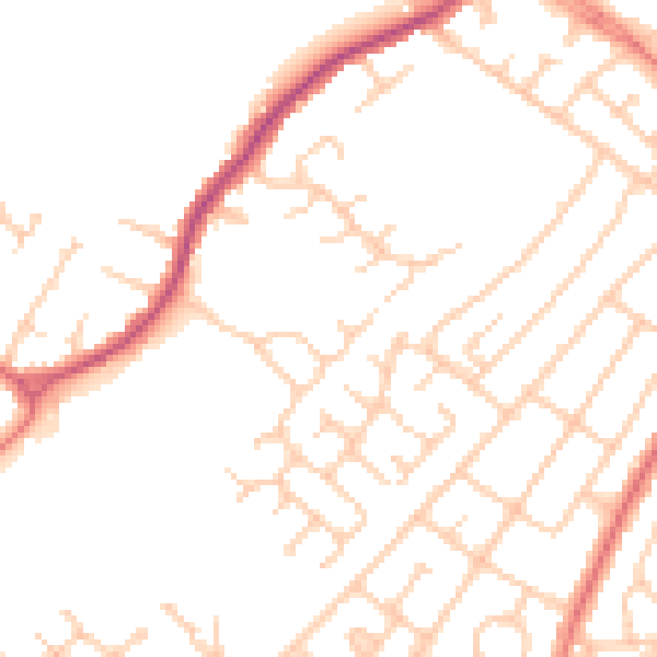 Daytime road noise heatmap for L12 9JU