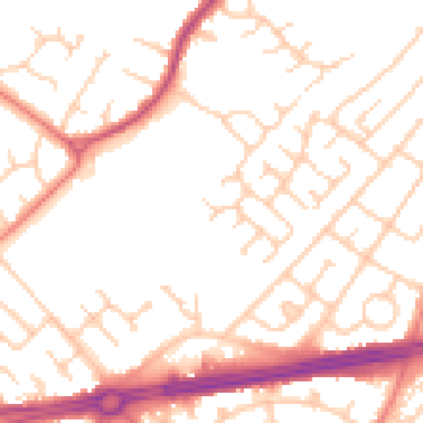 Daytime road noise heatmap for L12 9LB