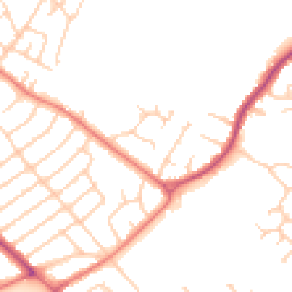Daytime road noise heatmap for L12 9LT