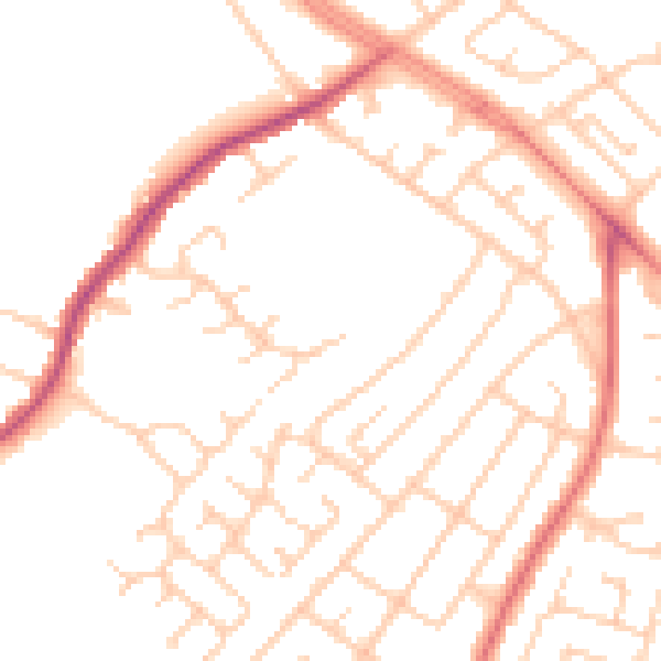 Daytime road noise heatmap for L12 9ND