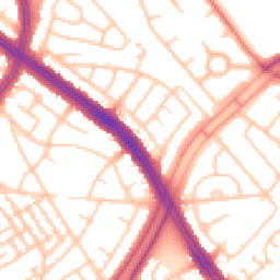 Daytime road noise heatmap for L13 0AB