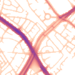 Daytime road noise heatmap for L13 0AX