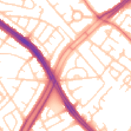 Daytime road noise heatmap for L13 0AZ