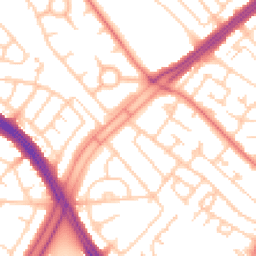Daytime road noise heatmap for L13 0BA