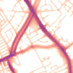 Daytime road noise heatmap for L13 0BZ