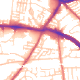 Daytime road noise heatmap for L13 1BE