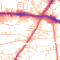 Daytime road noise heatmap for L13 1DJ